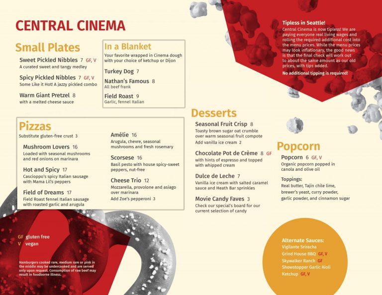 Cinemark Waco Food Menu